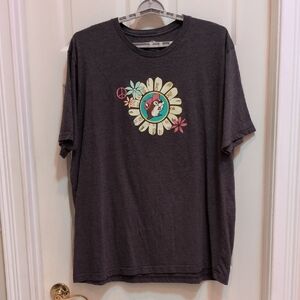 BUC-EE'S Women's Short Sleeve Make My Soul Shine Graphic Tee Size 3X Gray Boho